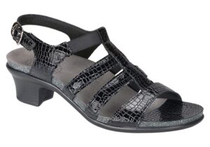Allegro Black Croc - SAS Women's Sandal