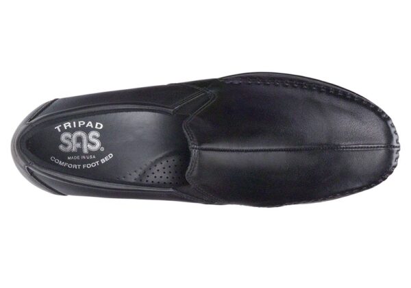 dream black snake slip on sas shoes