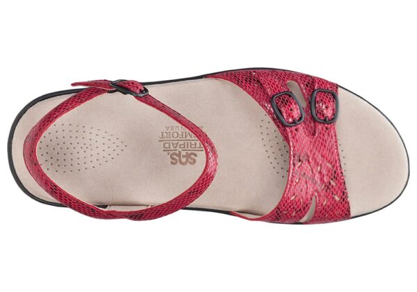 duo womenes red snake leather sandal sas shoes