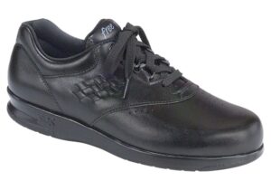 free time black leather active tennis sas shoes