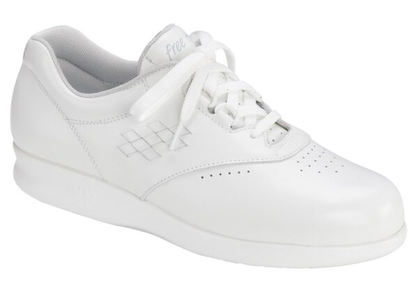free time white womens leather tennis sas shoes