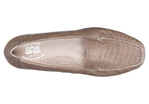 joy taupe croc slip on sas shoes