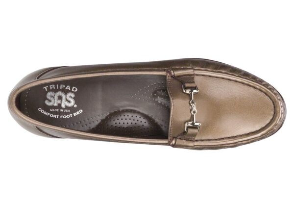 metro womens smooth bronze dress slip on sas shoes