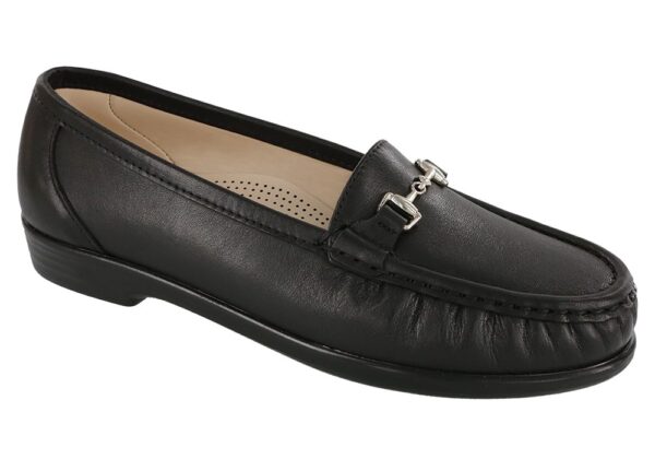 metro womens smooth black dress slip on sas shoes