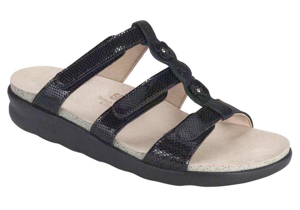 naples womens black snake leather sandal sas shoes