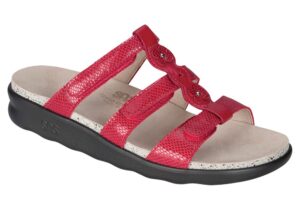 naples womens red snake leather sandal sas shoes