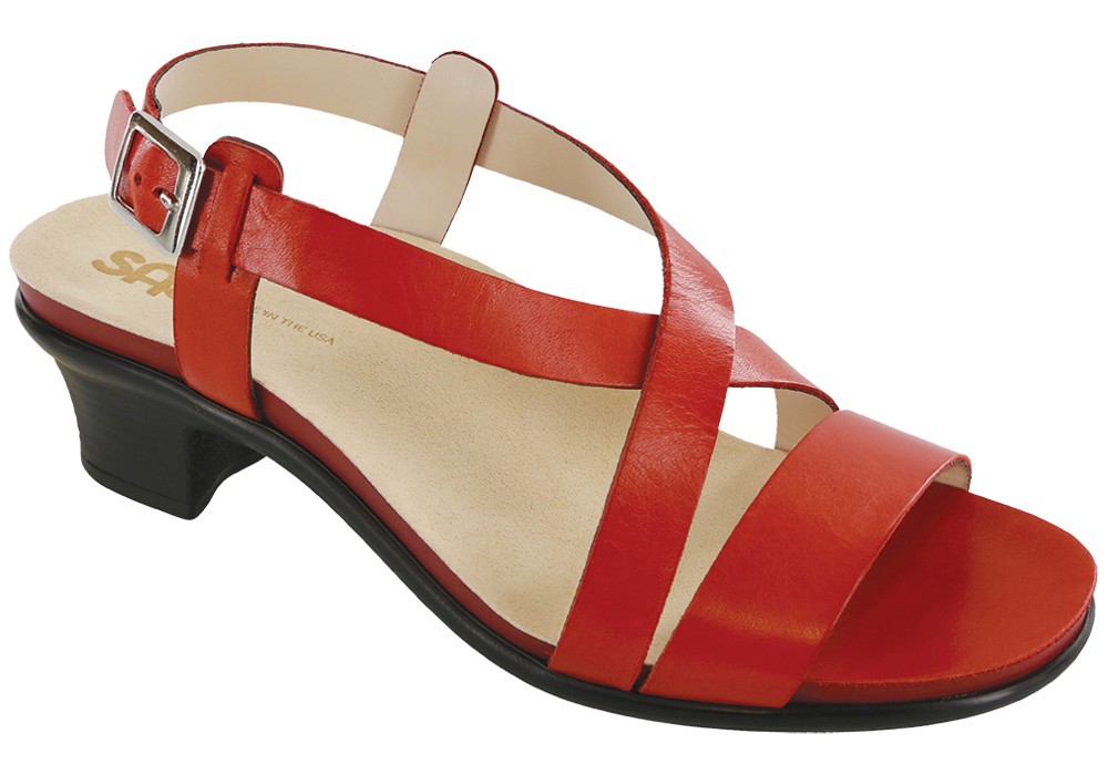 nouveau red leather sandal sas shoes