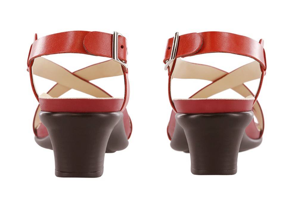 nouveau red leather sandal sas shoes