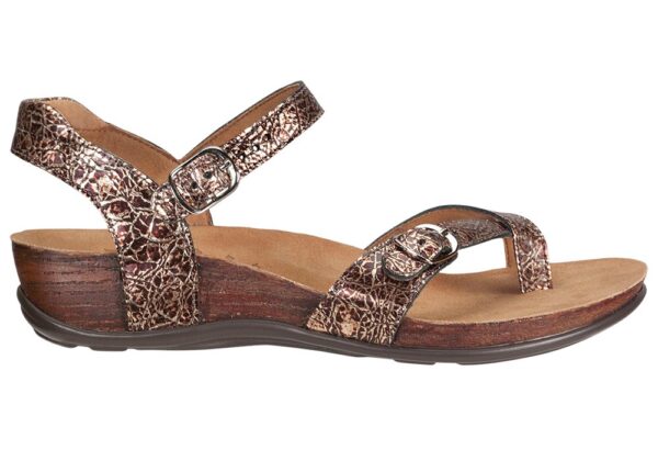 pampa womens fantasia foil leather sandal sas shoes