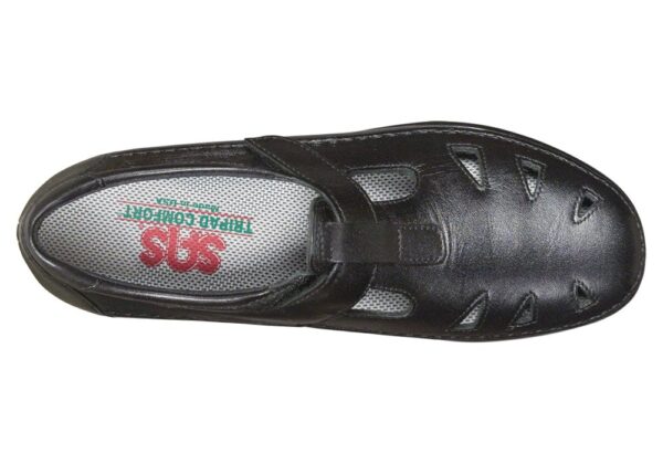 roamer black leather slip on sas shoes