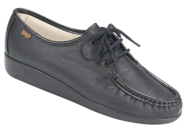 siesta black leather oxford sas shoes