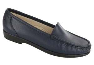 simplify navy leather slip on sas shoes