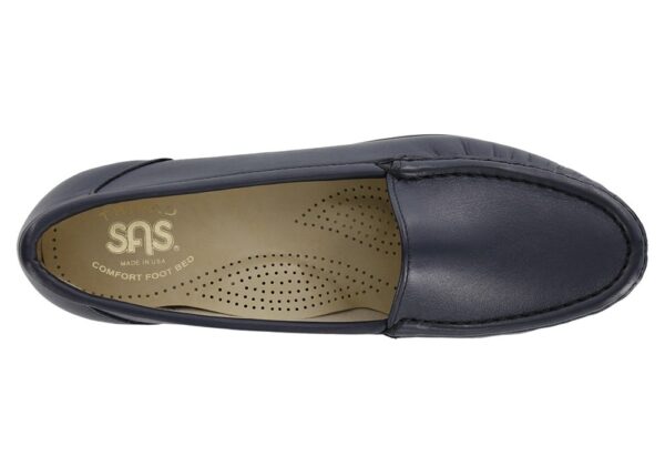 simplify navy leather slip on shoes