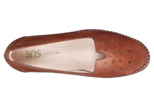 sonyo brown leather slip on sas shoes