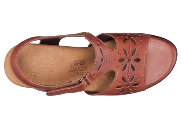 sunburst womens chestnut leather sandal sas shoes