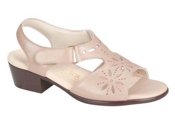sunburst womens cream leather sandal sas shoes