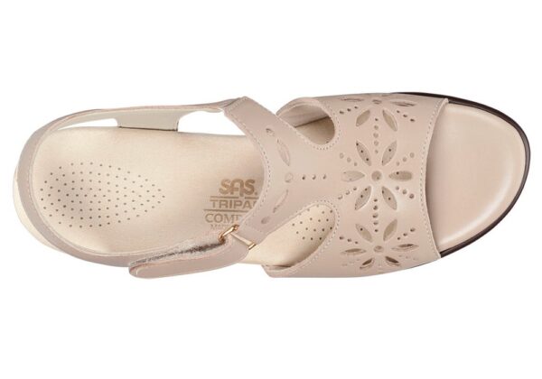 sunburst womens cream leather sandal sas shoes