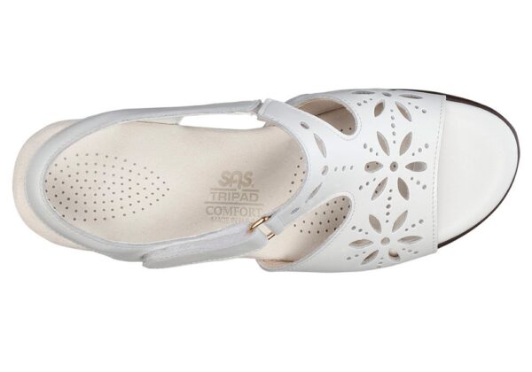 sunburst womens white leather sandal sas shoes