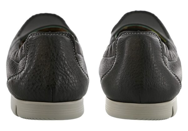 sunny black leather slip on sas shoes