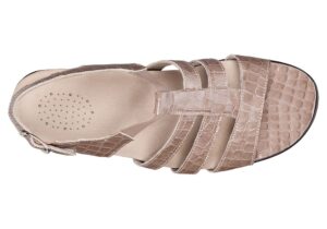 allegro taupe croc leather sandal womens sas shoes