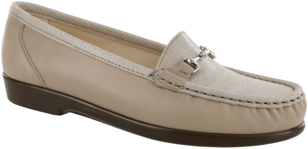 Womens Taupe Linen Web Loafer